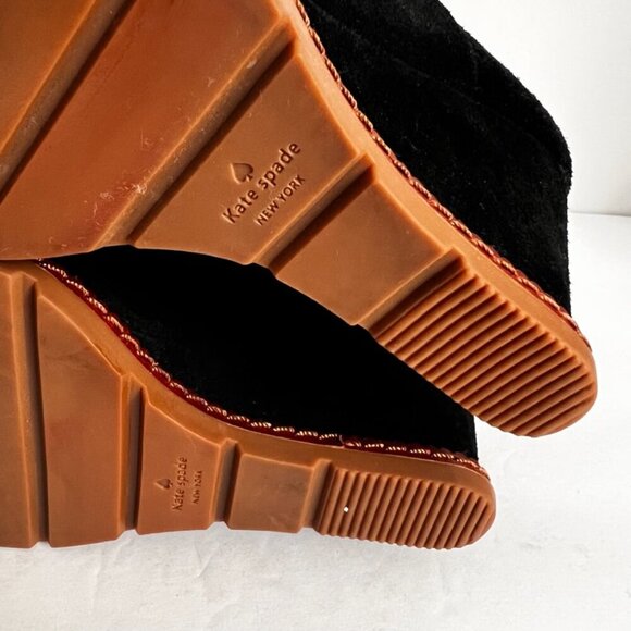 Kate Spade Saunders Suede Wedge Ankle Boots - Picture 6 of 9